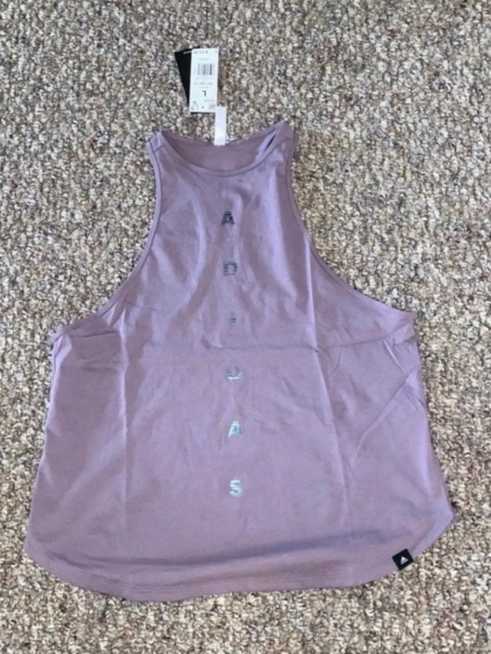 adidas Lavender High Neck Racerback Tank Top
